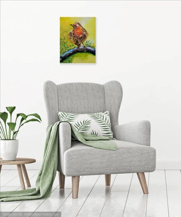 "The Sunshine Bird" Acrylic Painting on Canvas  SOLD