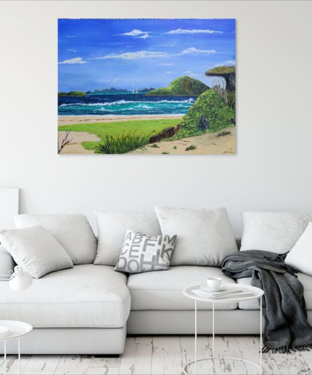 Dreams of Tobago Cays III, ACRYLIC Art by Glender Francois SOLD