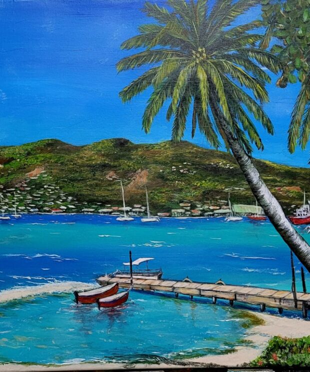 'Its Always Bequia', Acrylic on Canvas- GAFE ART by Glender Francois $850