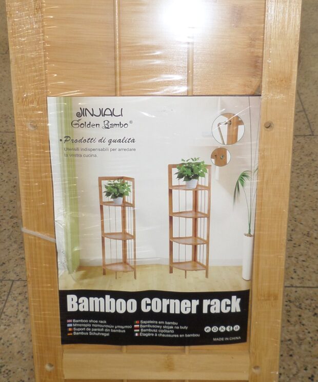 Corner Bamboo Shelf